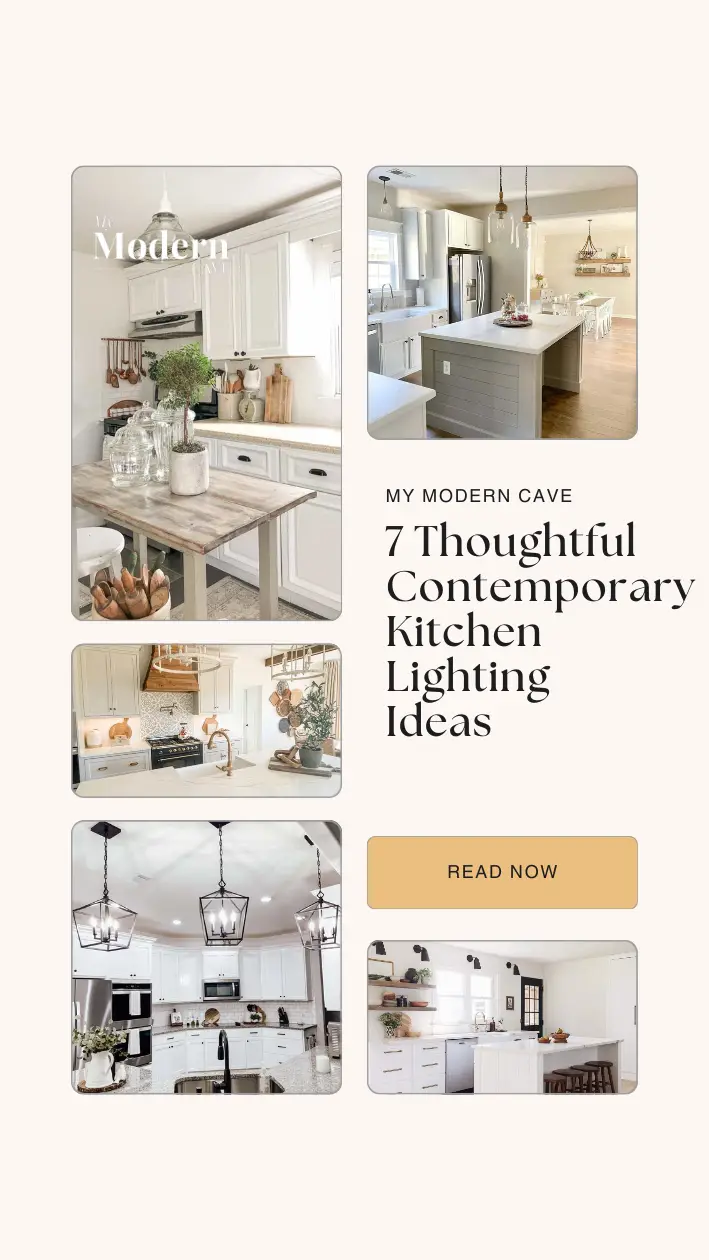 Contemporary Kitchen Lighting  Ideas Infographic