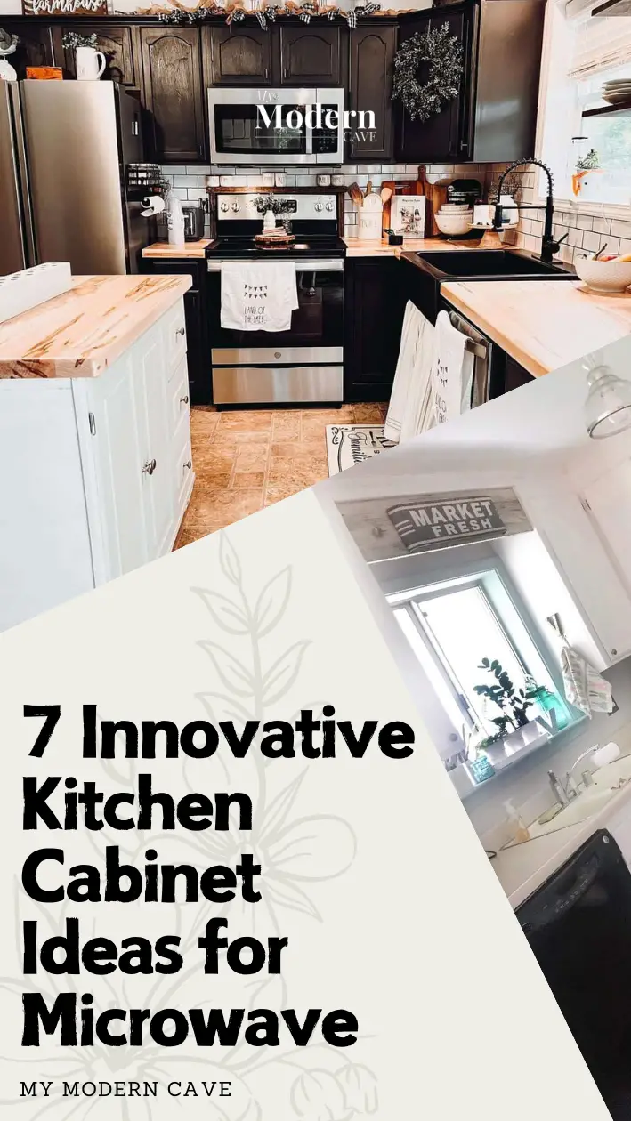 Kitchen Cabinet Ideas for Microwave Infographic