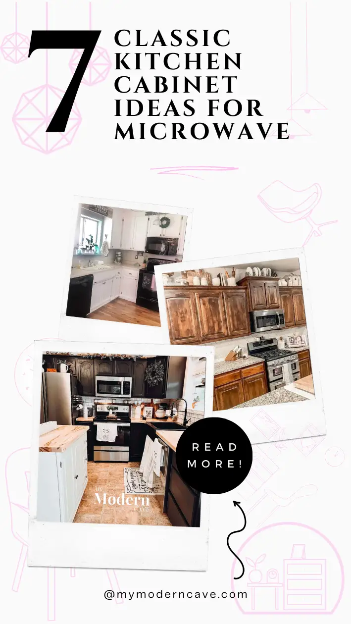 Kitchen Cabinet Ideas for Microwave Infographic