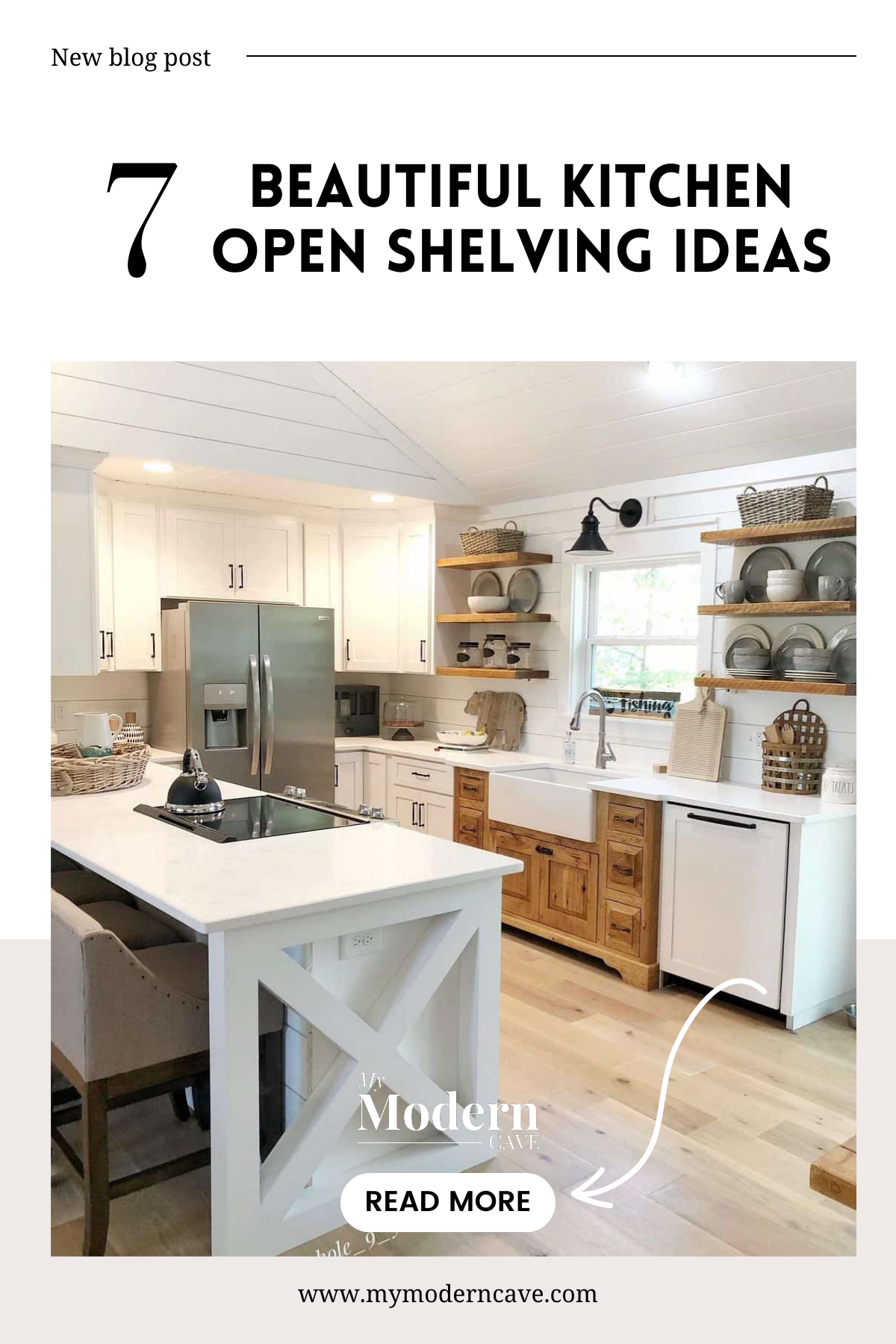 Kitchen Open Shelving Ideas Infographic