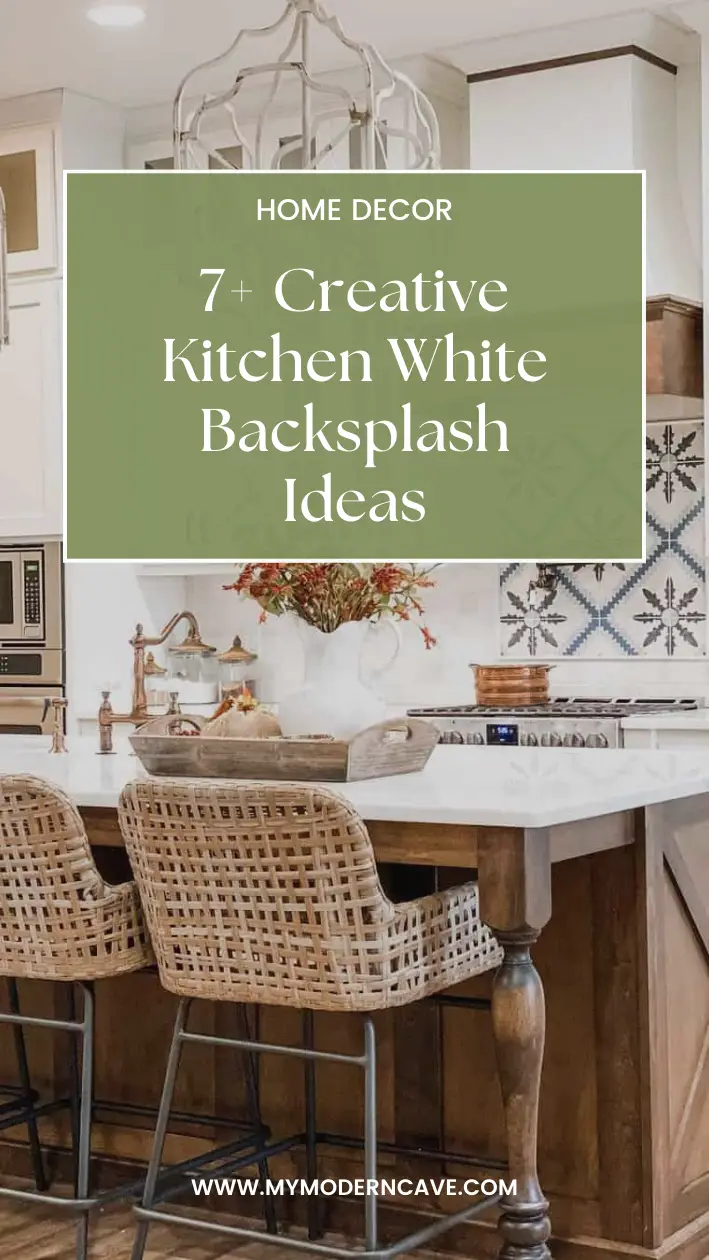 Kitchen White Backsplash Ideas Infographic