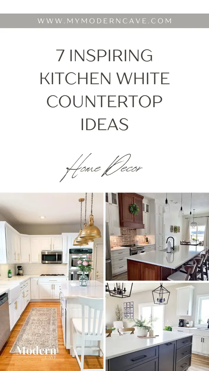 Kitchen White Countertop Ideas Infographic