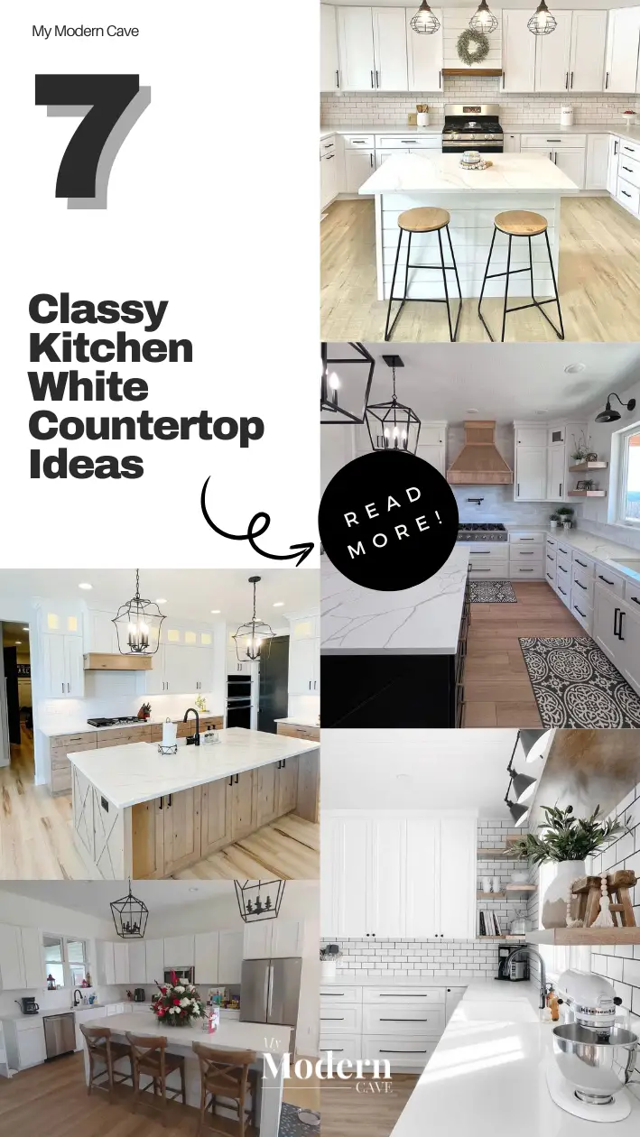 Kitchen White  Countertop Ideas Infographic