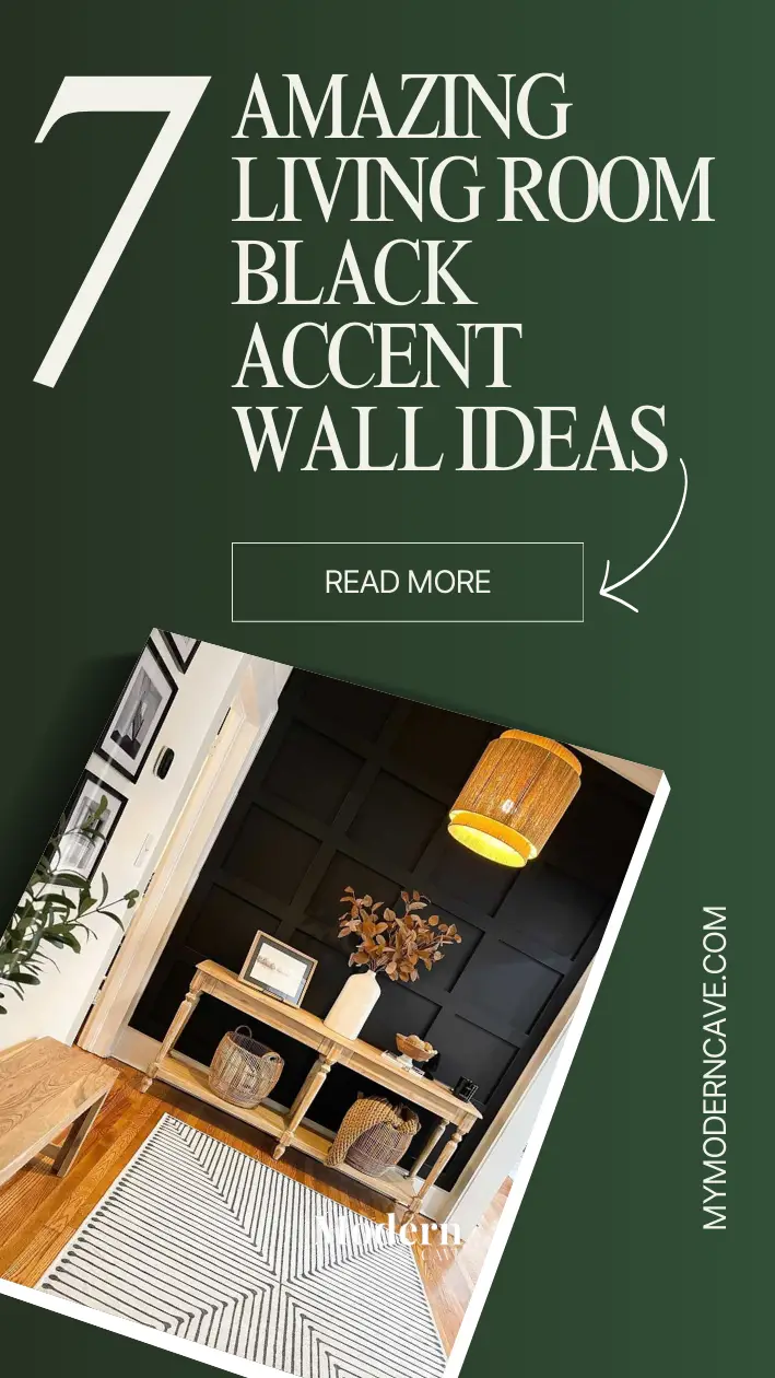 Living Room Black Accent Wall Ideas Infographic