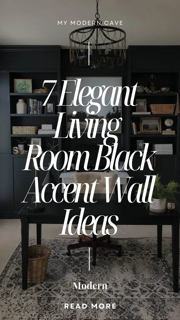 Living Room Black Accent Wall Ideas Infographic
