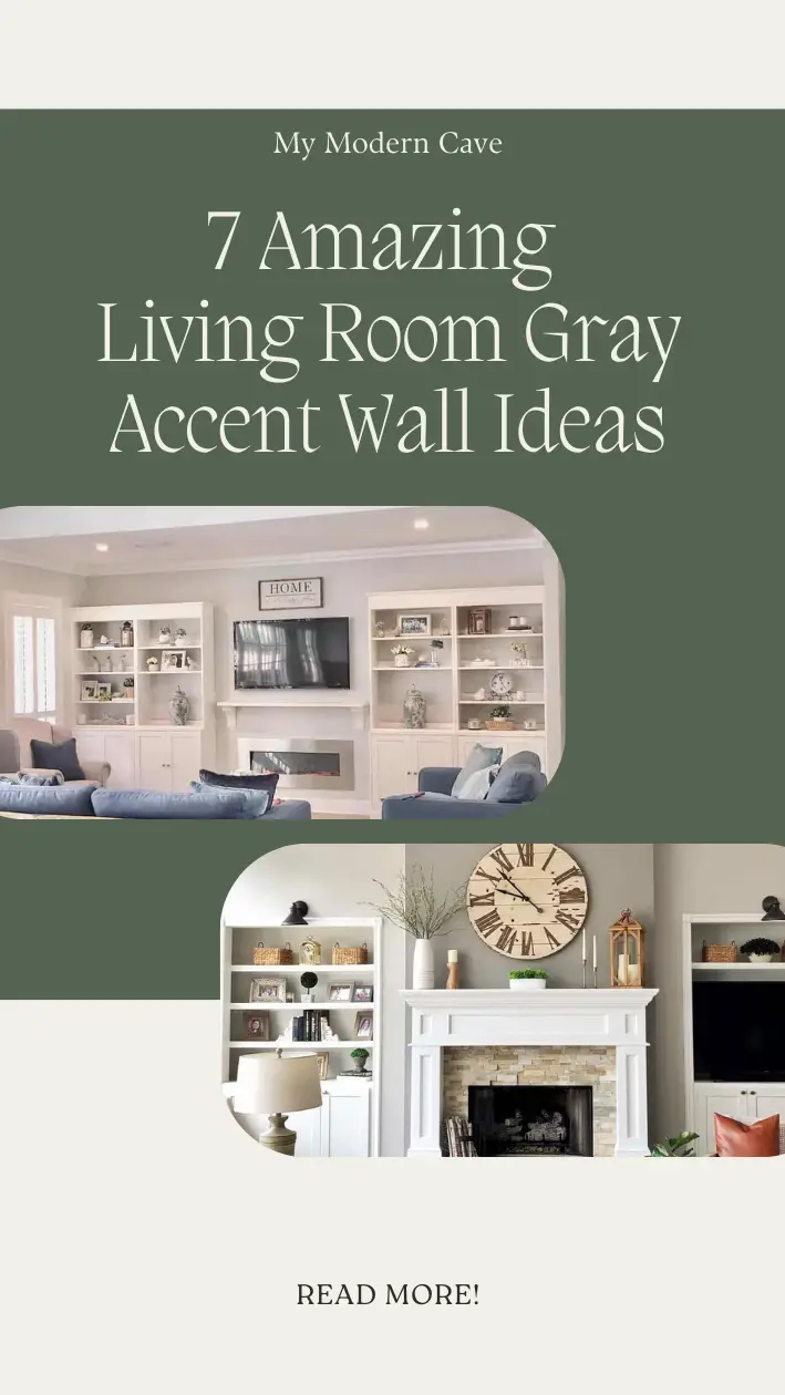 Living Room Gray Accent Wall Ideas Infographic