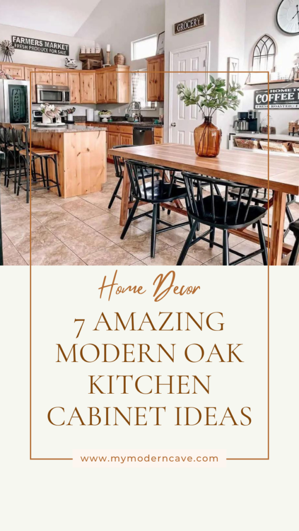7+ Modern Farmhouse Kitchen Ideas with Oak Cabinets – My Modern Cave