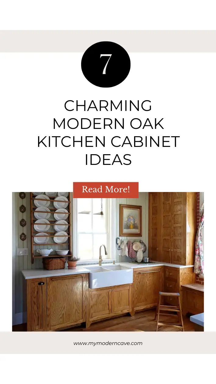Modern Oak Kitchen Cabinet Ideas Infographic