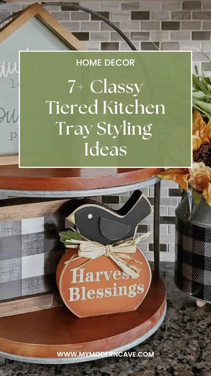Tiered Kitchen Tray Styling Ideas Infographic