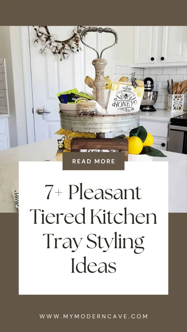 Tiered Kitchen Tray Styling Ideas Infographic