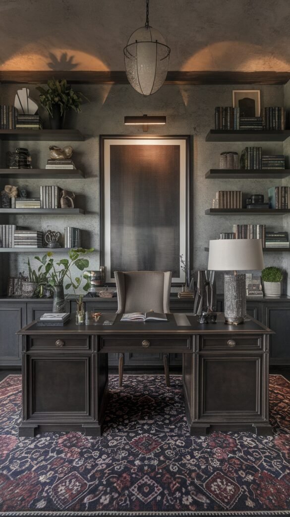 21 Masculine Home Office Ideas That Smell Like Leather, Metal And ...