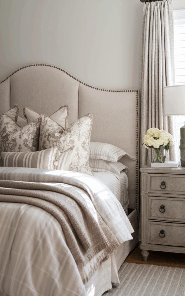 Add a padded or upholstered headboard