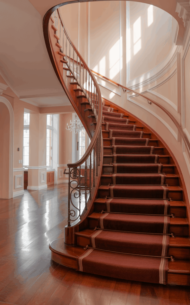 Build a Curved Wooden Staircase for Grand Impact