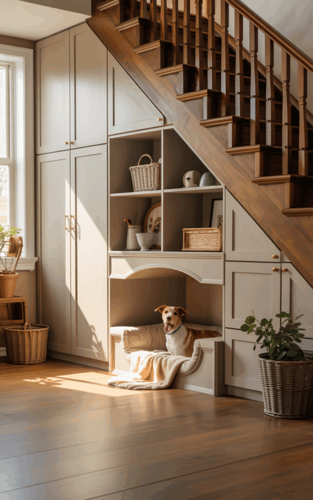 Build a Pet Zone With Storage Cabinets