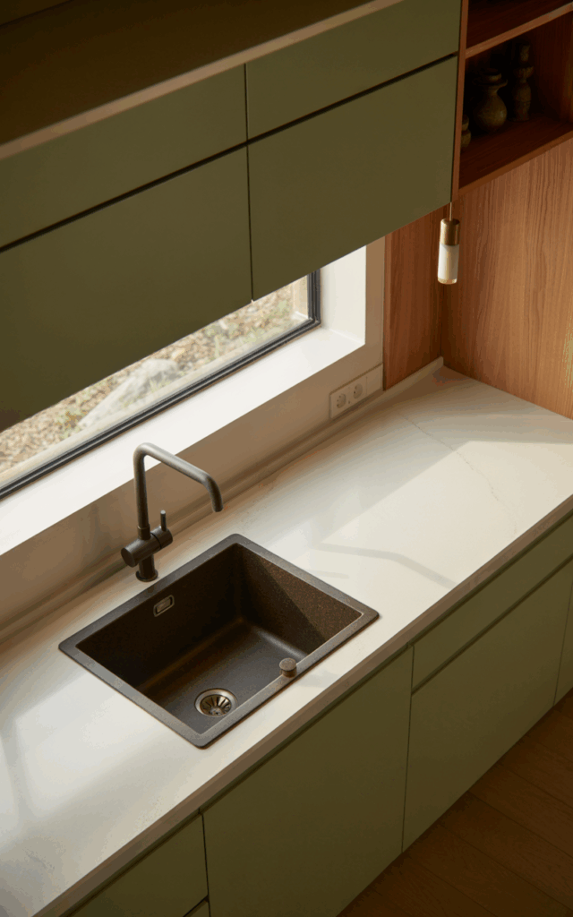 Choose a single-bowl sink over double