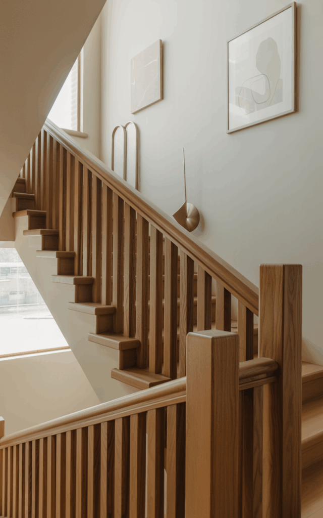 Create a chunky square railing for a contemporary vibe