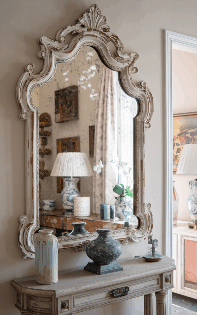 Incorporate Vintage Mirrors with Ornate Frames