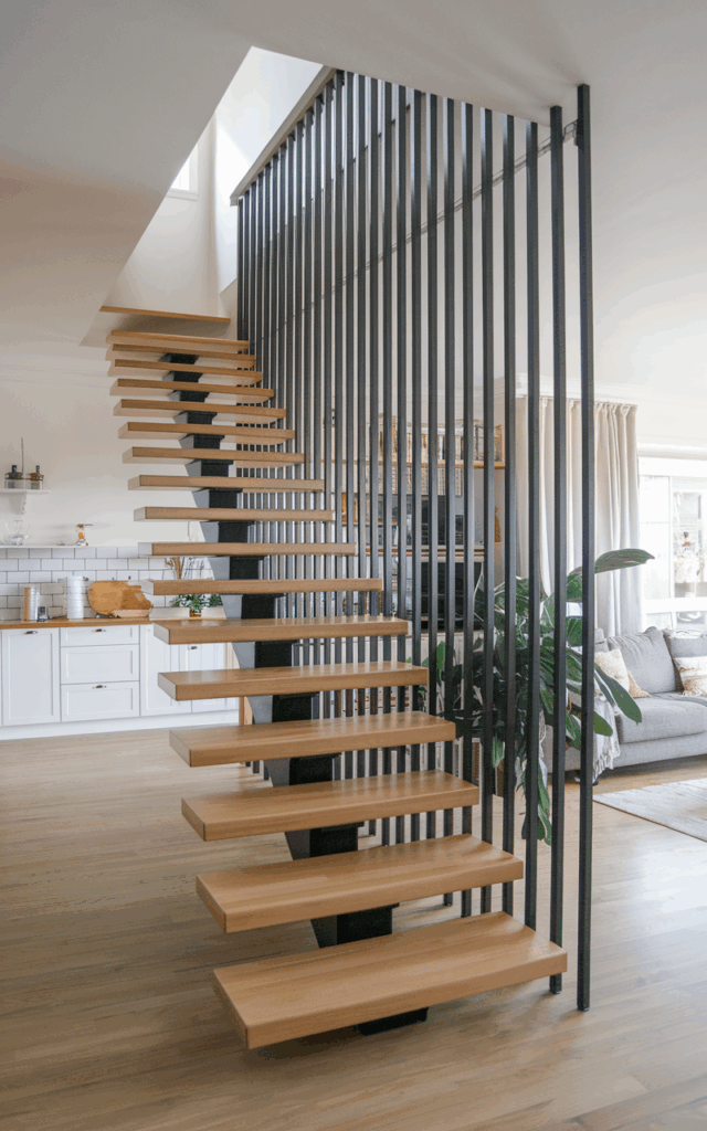 Incorporate a Black Vertical Slat Divider