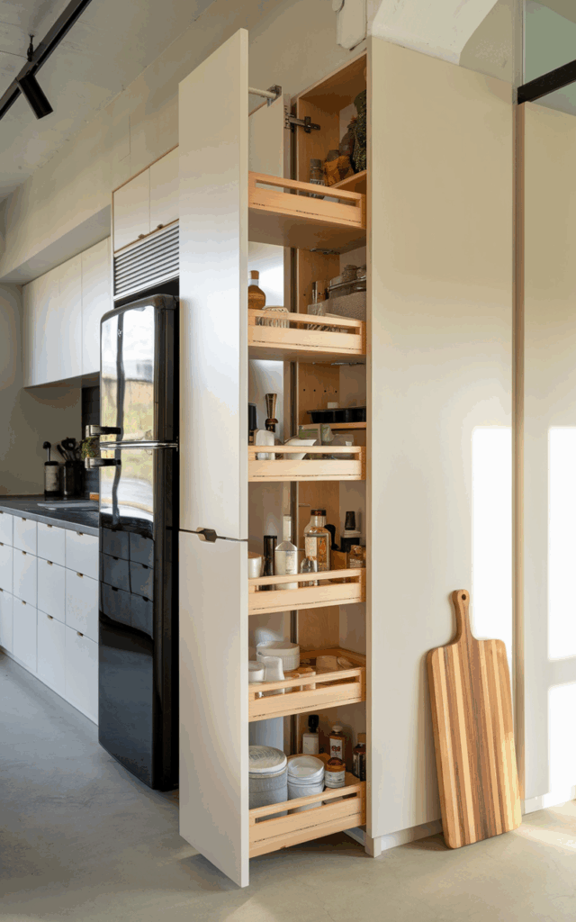 Incorporate a pull-out pantry system