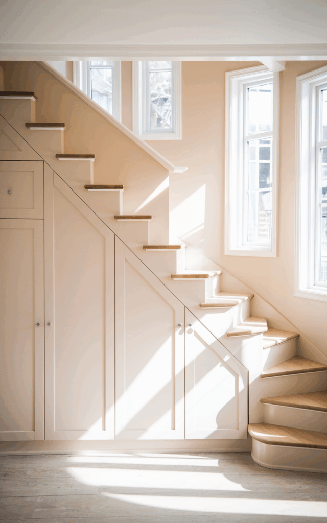 Install Floor-to-Ceiling Cabinetry Under the Stairs