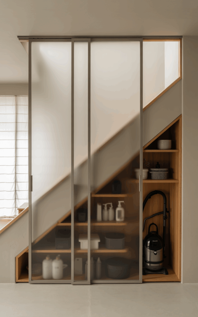 Install Glass Doors for a Hidden Utility Area