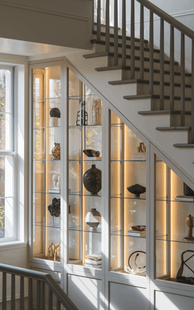 Install Glass-Front Display Cabinets