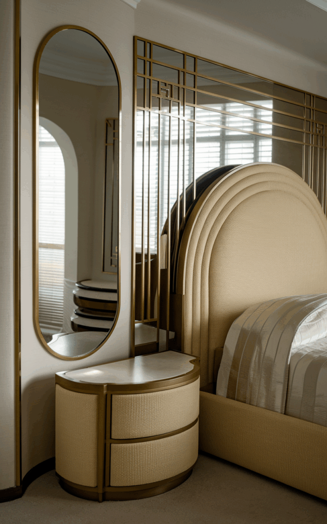 Introduce curved furniture pieces