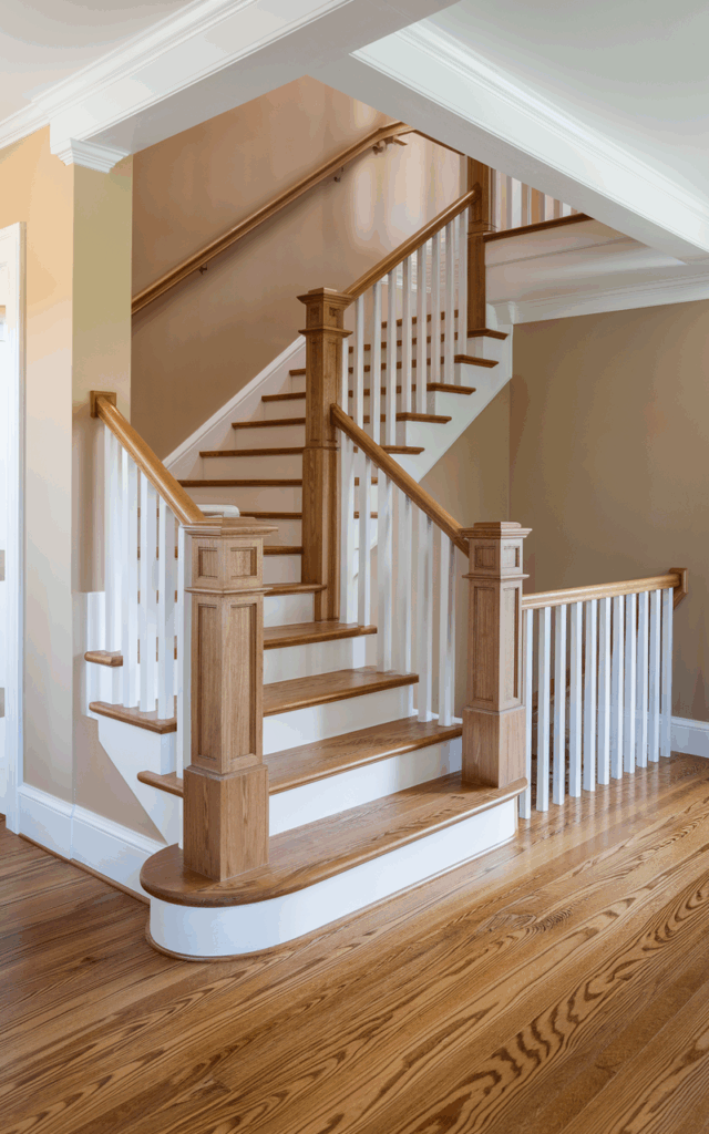 Match the railing to your hardwood flooring
