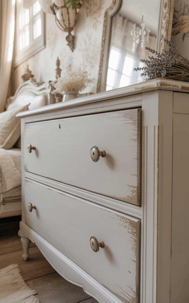 Paint a Vintage Dresser in Soft Chalk White
