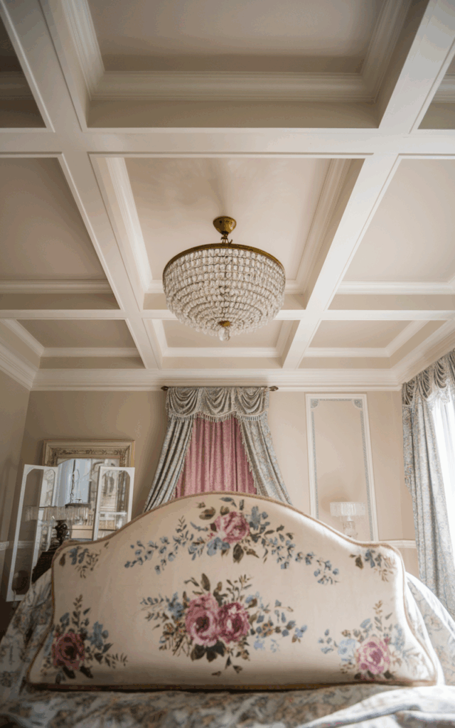 Soften the ceiling with subtle molding details