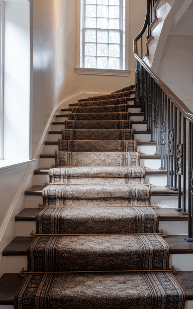 Use Recessed Ceiling Spots to Highlight the Stair Runner