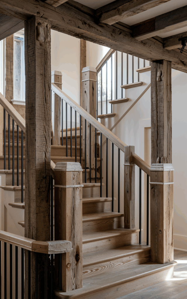 Use reclaimed wood for texture and history