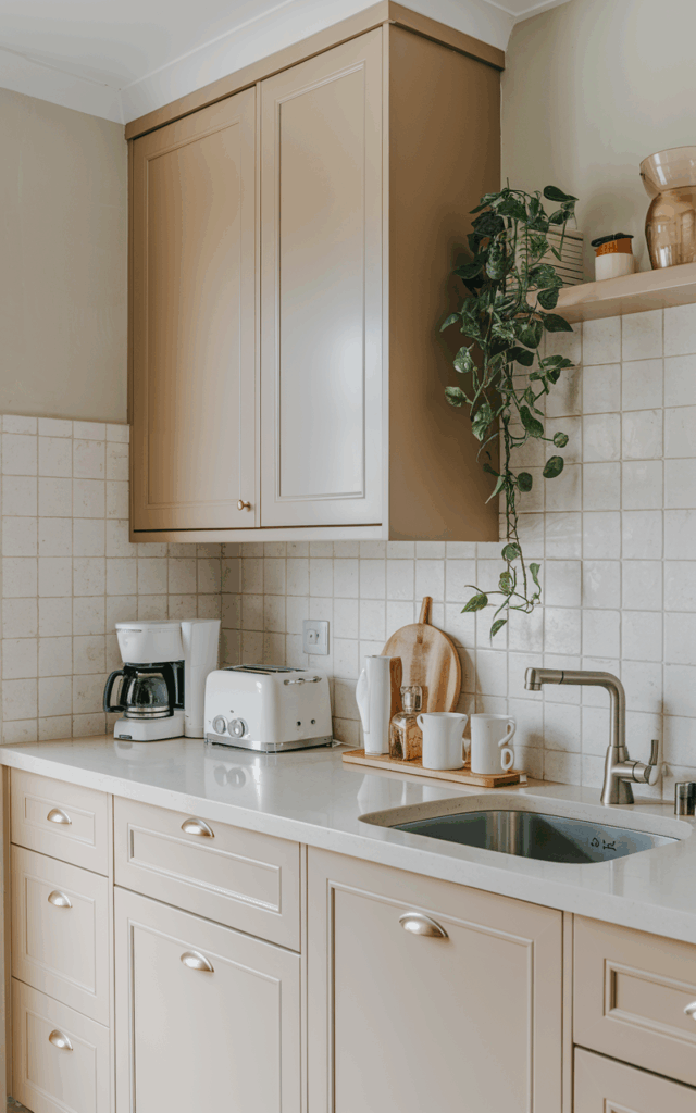 Use slim shaker cabinets for timeless appeal