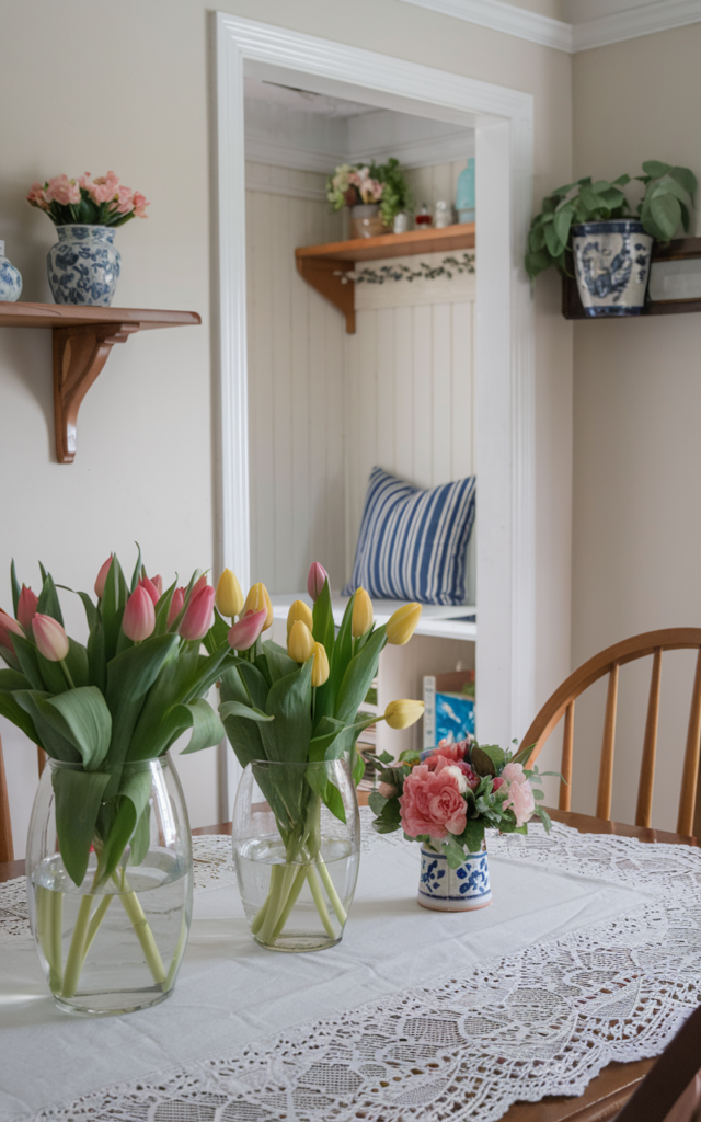 Add Fresh or Faux Floral Arrangements to Key Spots 🌷