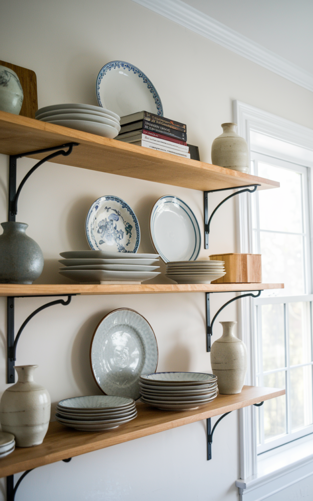 Add Open Shelving with Curated Simplicity