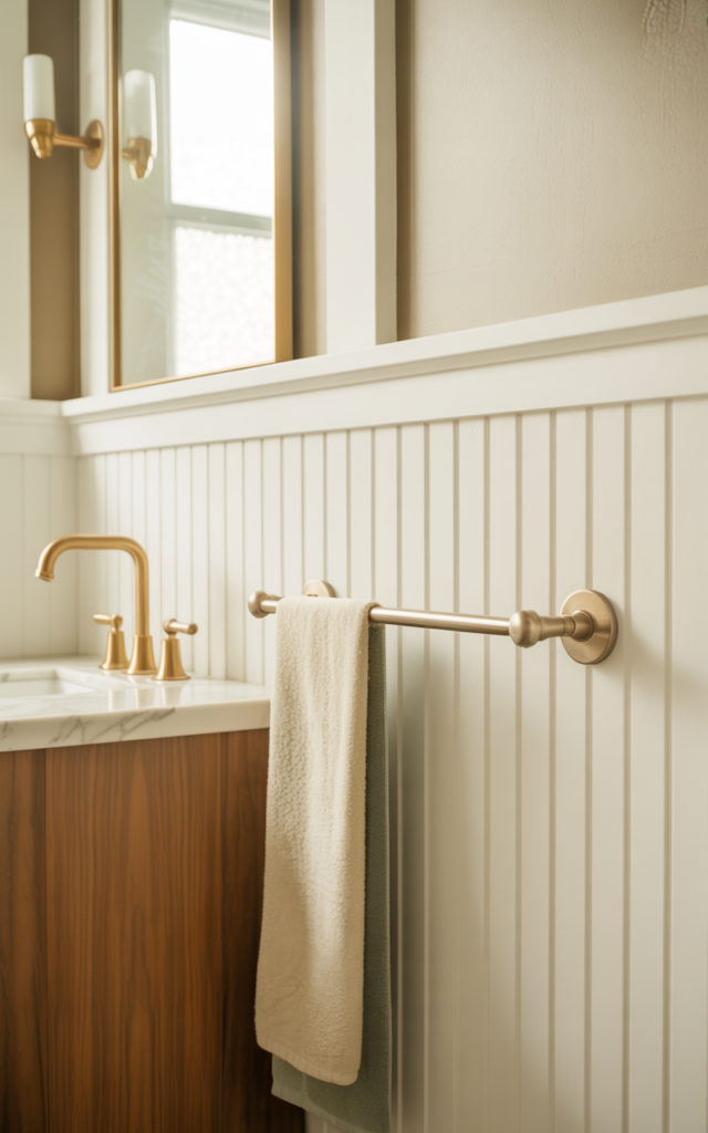 Add Subtle Gold Hardware for Contrast