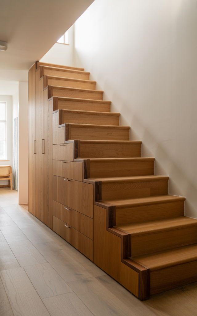 Add Under-Stair Storage in Matching Wood