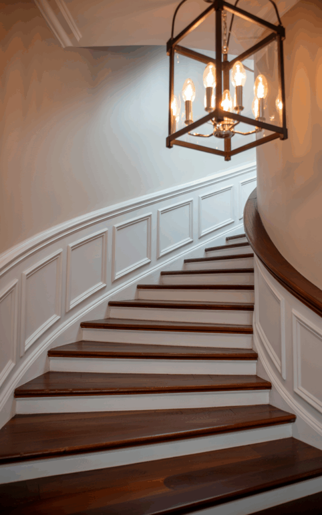 Add a Lantern-Style Chandelier for Classic Charm