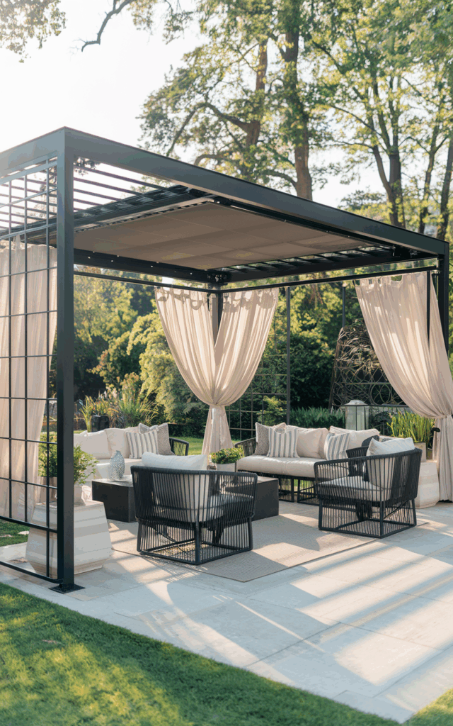 Add a Pergola with a Retractable Canopy