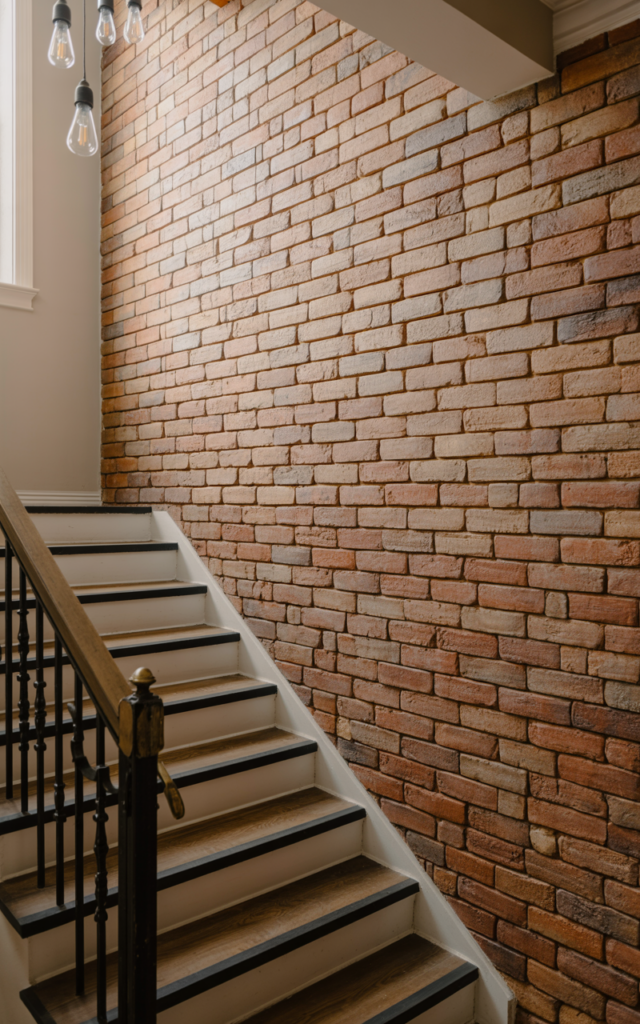 Add a Rustic Stone or Brick Feature Wall