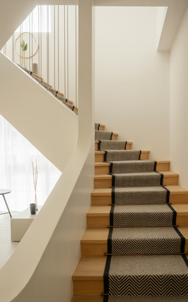 Add a bold geometric pattern for a modern punch.