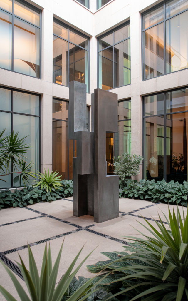 Add a statement sculpture or art piece 🎨