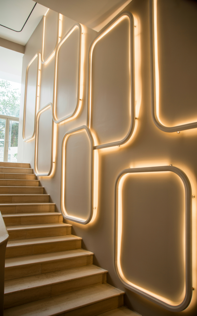 Add backlit wall panels for a hotel-inspired glow.