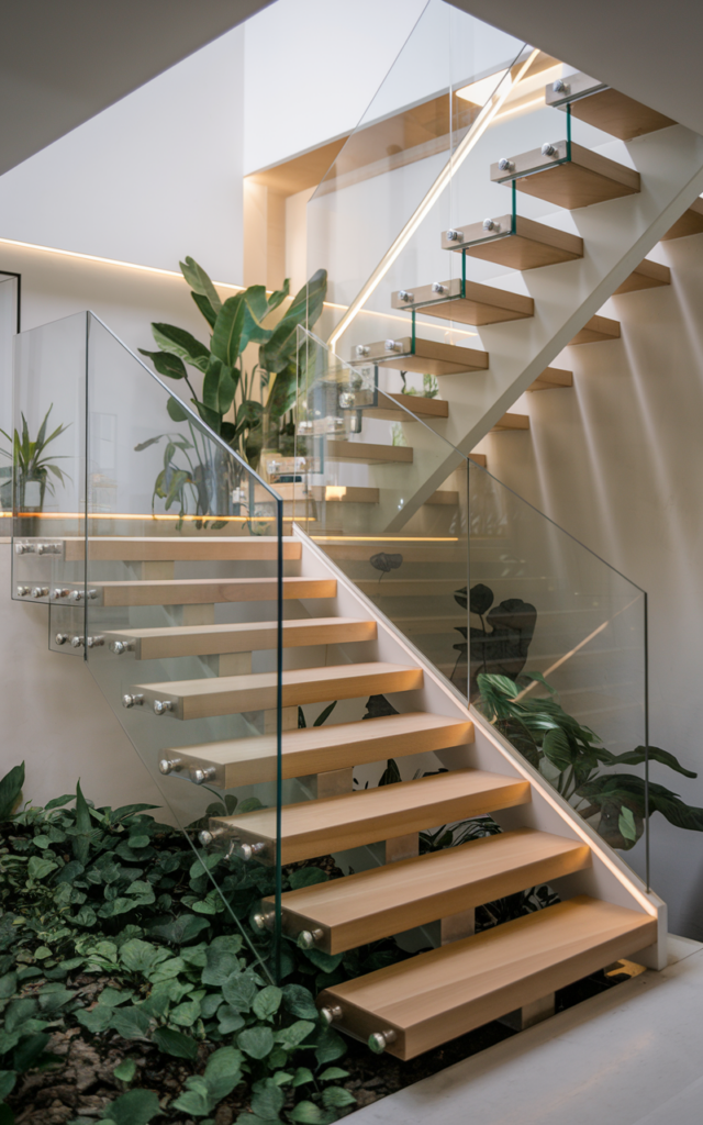 Add glass balustrade edge lighting.