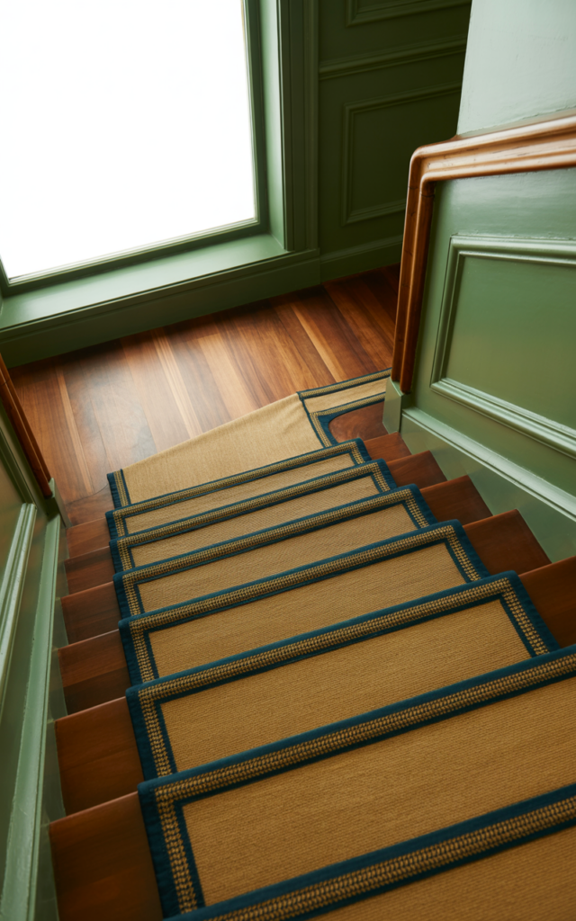 Anchor the runner with decorative binding edges.