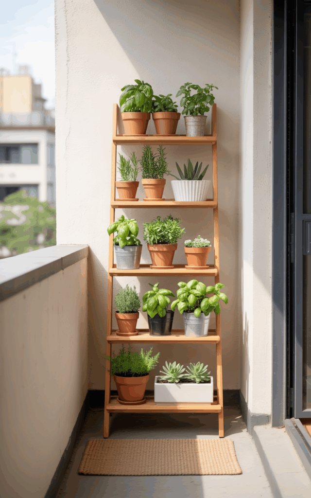 Build a Compact Vertical Herb Ladder