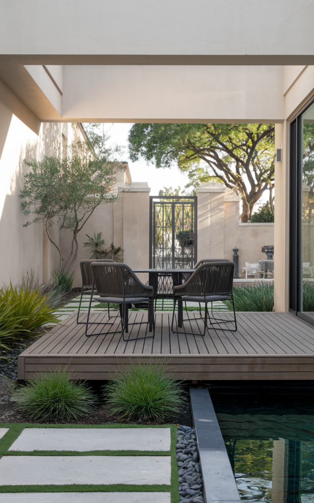 Build a raised platform for visual interest 🪵