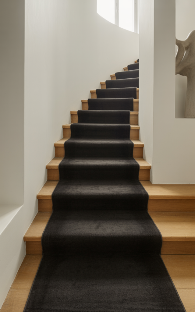 Choose a high-contrast runner for dramatic impact.