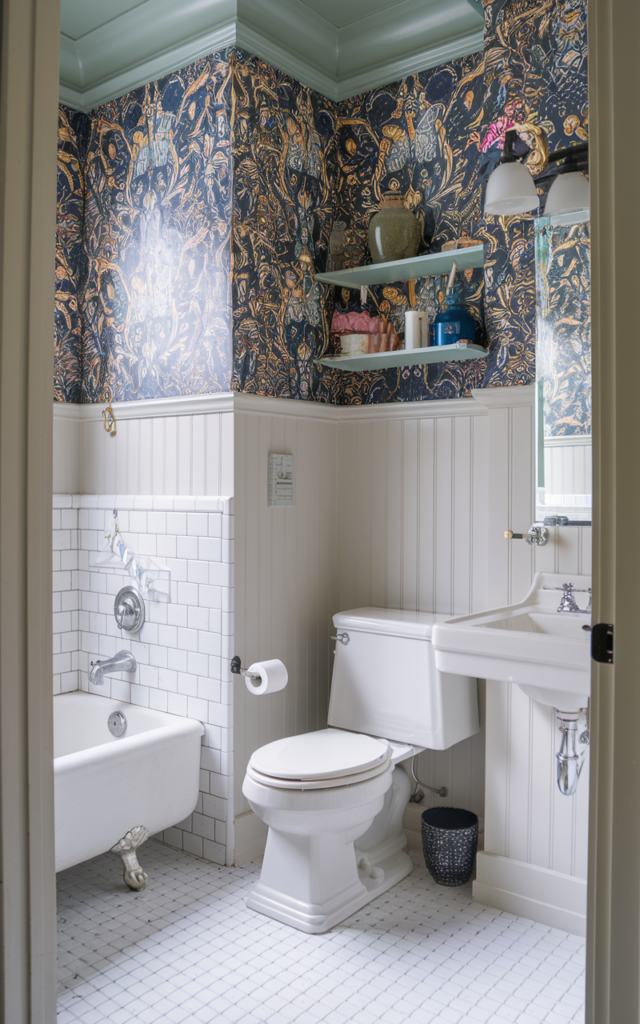 Contrast It With Bold Wallpaper Above