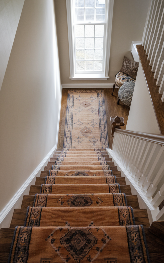 Coordinate your runner with hallway rugs.